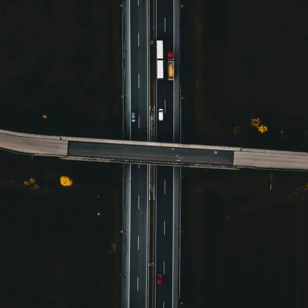 Highway with trucks representing professional dispatch services